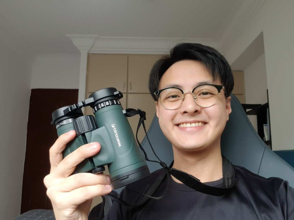 Using binoculars sale with eyeglasses